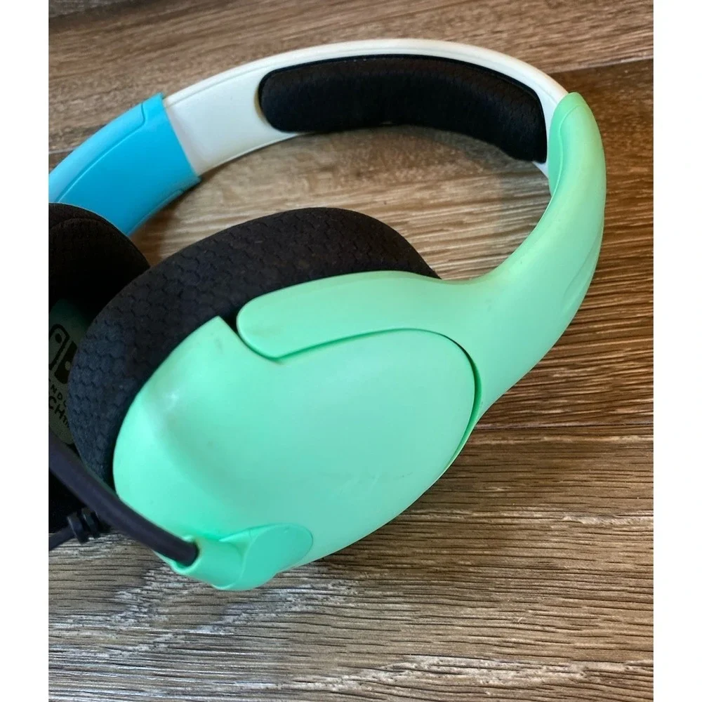 PDP LVL40 Blue & Green Over the Ear Wired Gaming Headset for Nintendo Switch
